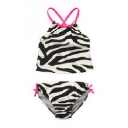 Adorable Zebra Print Two-Piece Tankini Swimsuit - See all matching accessories! 